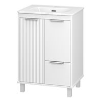 Тумба под раковину Brevita Risacca white 60 напольная 2 дв. 1 ящ. / RIS-06060-0142Я белая матовая эмаль — 1