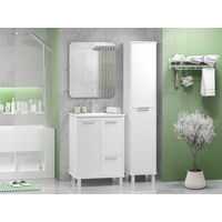 Тумба под раковину Brevita Risacca white 60 напольная 2 дв. 1 ящ. / RIS-06060-0142Я белая матовая эмаль — 7