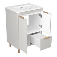 Тумба под раковину Brevita Risacca crema 60 напольная 2 дв. 1 ящ. / RIS-06060-0342Я серый кашемир эмаль — 6