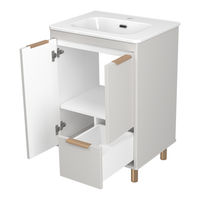 Тумба под раковину Brevita Risacca crema 60 напольная 2 дв. 1 ящ. / RIS-06060-0342Я серый кашемир эмаль — 5