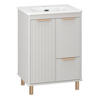 Тумба под раковину Brevita Risacca crema 60 напольная 2 дв. 1 ящ. / RIS-06060-0342Я серый кашемир эмаль — 3