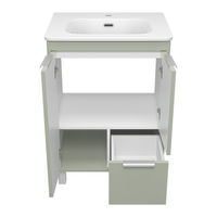 Тумба под раковину Brevita Risacca pistachio 60 напольная 2 дв. 1 ящ. / RIS-06060-0842Я фисташковый матовая эмаль — 4