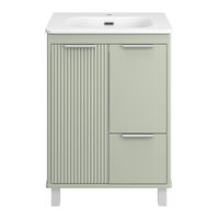 Тумба под раковину Brevita Risacca pistachio 60 напольная 2 дв. 1 ящ. / RIS-06060-0842Я фисташковый матовая эмаль — 2