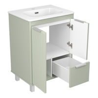 Тумба под раковину Brevita Risacca pistachio 60 напольная 2 дв. 1 ящ. / RIS-06060-0842Я фисташковый матовая эмаль — 6