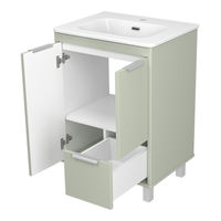 Тумба под раковину Brevita Risacca pistachio 60 напольная 2 дв. 1 ящ. / RIS-06060-0842Я фисташковый матовая эмаль — 5