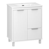 Тумба под раковину Brevita Risacca white 70 напольная 2 дв. 1 ящ. / RIS-06070-0142Я белая матовая эмаль — 5