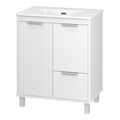 RISACCA white - 70 Тумба напольная 2 дв. 1 ящ., белая матовая эмаль