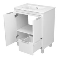 Тумба под раковину Brevita Risacca white 70 напольная 2 дв. 1 ящ. / RIS-06070-0142Я белая матовая эмаль — 4