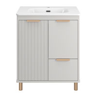 Тумба под раковину Brevita Risacca crema 70 напольная 2 дв. 1 ящ. / RIS-06070-0342Я серый кашемир эмаль — 3