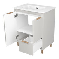 Тумба под раковину Brevita Risacca crema 70 напольная 2 дв. 1 ящ. / RIS-06070-0342Я серый кашемир эмаль — 5