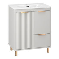 Тумба под раковину Brevita Risacca crema 70 напольная 2 дв. 1 ящ. / RIS-06070-0342Я серый кашемир эмаль — 2