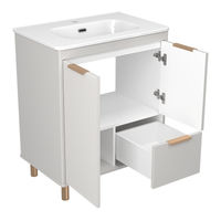 Тумба под раковину Brevita Risacca crema 70 напольная 2 дв. 1 ящ. / RIS-06070-0342Я серый кашемир эмаль — 6