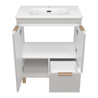 Тумба под раковину Brevita Risacca crema 70 напольная 2 дв. 1 ящ. / RIS-06070-0342Я серый кашемир эмаль — 4