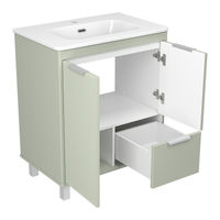 Тумба под раковину Brevita Risacca pistachio 70 напольная 2 дв. 1 ящ. / RIS-06070-0842Я фисташковый матовая эмаль — 6