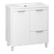 RISACCA white - 80 Тумба напольная 2 дв. 1 ящ., белая матовая эмаль