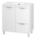 RISACCA white - 80 Тумба напольная 2 дв. 1 ящ., белая матовая эмаль