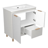 Тумба под раковину Brevita Risacca crema 80 напольная 2 дв. 1 ящ. / RIS-06080-0342Я серый кашемир эмаль — 6