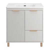 Тумба под раковину Brevita Risacca crema 80 напольная 2 дв. 1 ящ. / RIS-06080-0342Я серый кашемир эмаль — 3