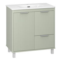Тумба под раковину Brevita Risacca pistachio 80 напольная 2 дв. 1 ящ. / RIS-06080-0842Я фисташковый матовая эмаль — 3