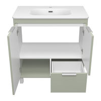 Тумба под раковину Brevita Risacca pistachio 80 напольная 2 дв. 1 ящ. / RIS-06080-0842Я фисташковый матовая эмаль — 4