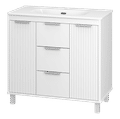RISACCA white - 90 Тумба напольная 2 дв. 1 ящ., белая матовая эмаль