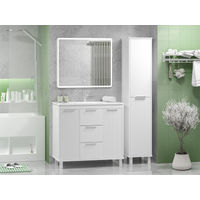 Тумба под раковину Brevita Risacca white 90 напольная 2 дв. 3 ящ. / RIS-06090-0142Я белая матовая эмаль — 5