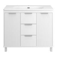 Тумба под раковину Brevita Risacca white 100 напольная 2 дв. 3 ящ. / RIS-06100-0142Я белая матовая эмаль — 3