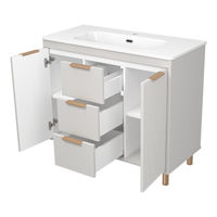 Тумба под раковину Brevita Risacca crema 100 напольная 2 дв. 3 ящ. / RIS-06100-0342Я серый кашемир эмаль — 4