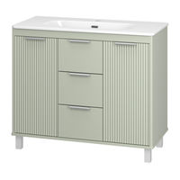 Тумба под раковину Brevita Risacca pistachio 100 напольная 2 дв. 3 ящ. / RIS-06100-0842Я фисташковый матовая эмаль — 1