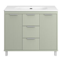 Тумба под раковину Brevita Risacca pistachio 100 напольная 2 дв. 3 ящ. / RIS-06100-0842Я фисташковый матовая эмаль — 2