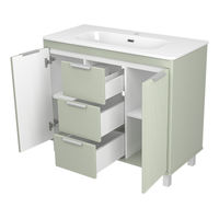 Тумба под раковину Brevita Risacca pistachio 100 напольная 2 дв. 3 ящ. / RIS-06100-0842Я фисташковый матовая эмаль — 4