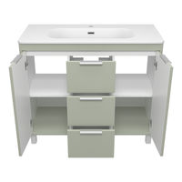 Тумба под раковину Brevita Risacca pistachio 100 напольная 2 дв. 3 ящ. / RIS-06100-0842Я фисташковый матовая эмаль — 3