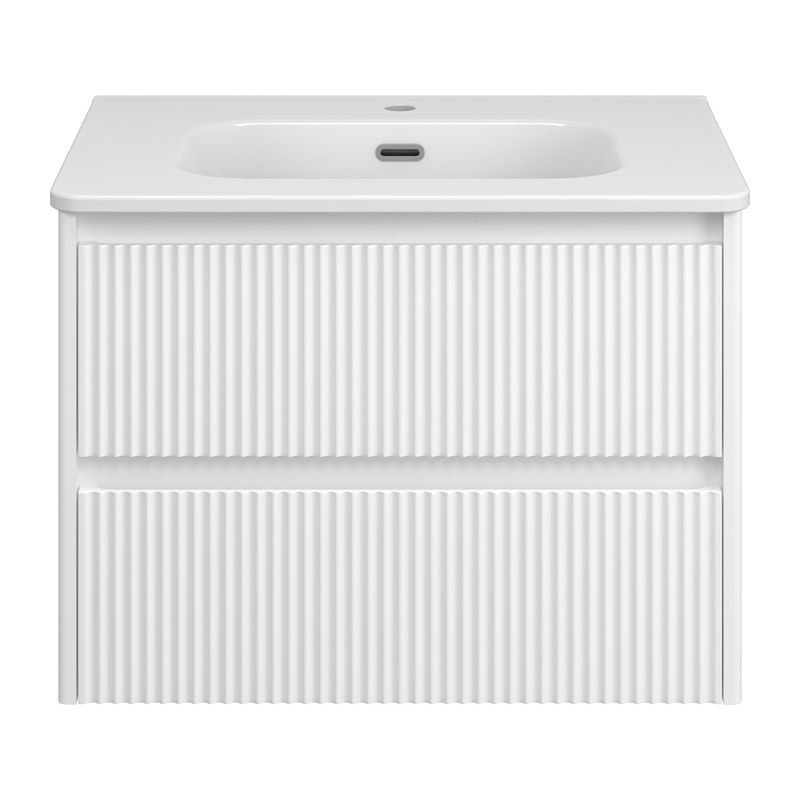 Тумба под раковину Brevita Riva 70 подвесная с 2 ящ. / RIV-07070-0102Я белый