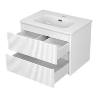 Тумба под раковину Brevita Riva 70 подвесная с 2 ящ. / RIV-07070-0102Я белый — 4