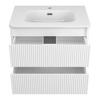 Тумба под раковину Brevita Riva 70 подвесная с 2 ящ. / RIV-07070-0102Я белый — 3