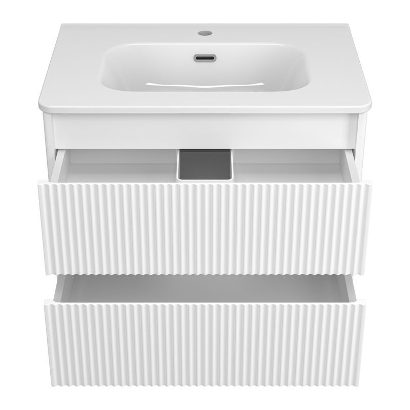 Тумба под раковину Brevita Riva 70 подвесная с 2 ящ. / RIV-07070-0102Я белый