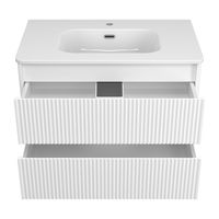 Тумба под раковину Brevita Riva 80 подвесная с 2 ящ. / RIV-07080-0102Я белый — 3