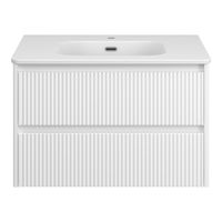 Тумба под раковину Brevita Riva 80 подвесная с 2 ящ. / RIV-07080-0102Я белый — 2