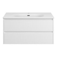 Тумба под раковину Brevita Riva 100 подвесная с 2 ящ. / RIV-07100-0102Я белый — 2