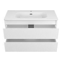 Тумба под раковину Brevita Riva 100 подвесная с 2 ящ. / RIV-07100-0102Я белый — 3