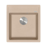 Кухонная мойка из искусственного камня ZorG Rock 46 PREMIUM beige с сифоном — 2