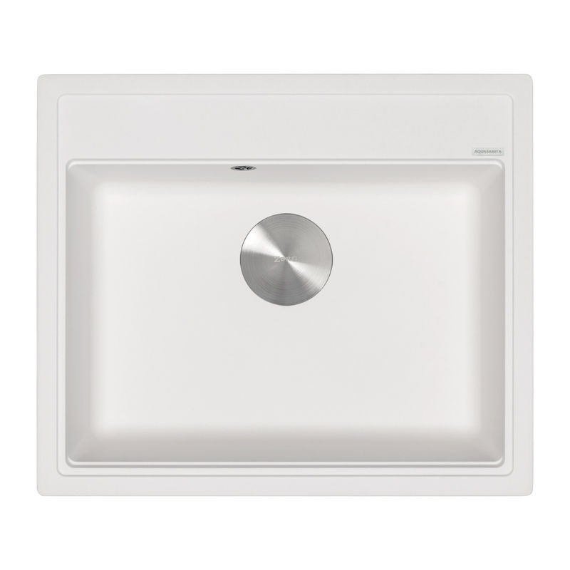 Кухонная мойка из искусственного камня ZorG Rock 60 PREMIUM alba с сифоном