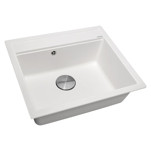 Кухонная мойка из искусственного камня ZorG Rock 60 PREMIUM alba с сифоном