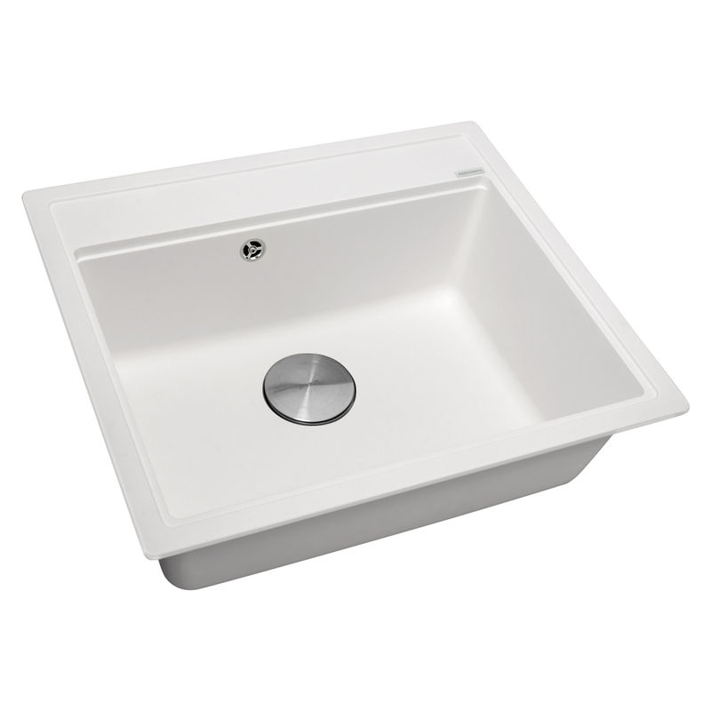 Кухонная мойка из искусственного камня ZorG Rock 60 PREMIUM alba с сифоном