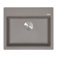 Кухонная мойка из искусственного камня ZorG Rock 60 PREMIUM alumetallic с сифоном — 2