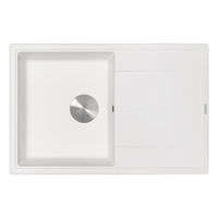 Кухонная мойка из искусственного камня ZorG Rock 78 PREMIUM alba с сифоном — 2