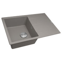 Кухонная мойка из искусственного камня ZorG Rock 78 PREMIUM alumetallic с сифоном — 1