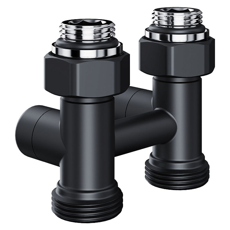 Узел нижнего подключения Royal Thermo Design RANDP11234BL прямой 1/2"х3/4" EK (черный)