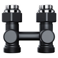 Узел нижнего подключения Royal Thermo Design RANDP11234BL прямой 1/2"х3/4" EK (черный) — 3