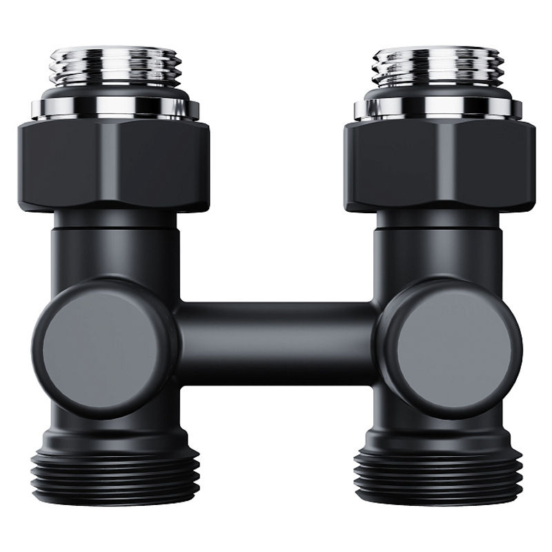 Узел нижнего подключения Royal Thermo Design RANDP11234BL прямой 1/2"х3/4" EK (черный)